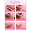 EBANKU 240 mini uñas postizas para niños, cuadradas, cortas, transparentes,
