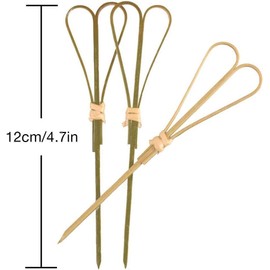 YSTrillion Cocktail Sticks, Pack of 100 Cocktail Sticks Bamboo 12 cm Cocktail Picks, Wooden Tropical Cocktail Toothpicks for Bar, Party and Grill