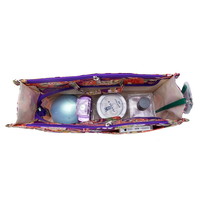 Periea Handbag Organiser - Daisy - Large, Purple Floral