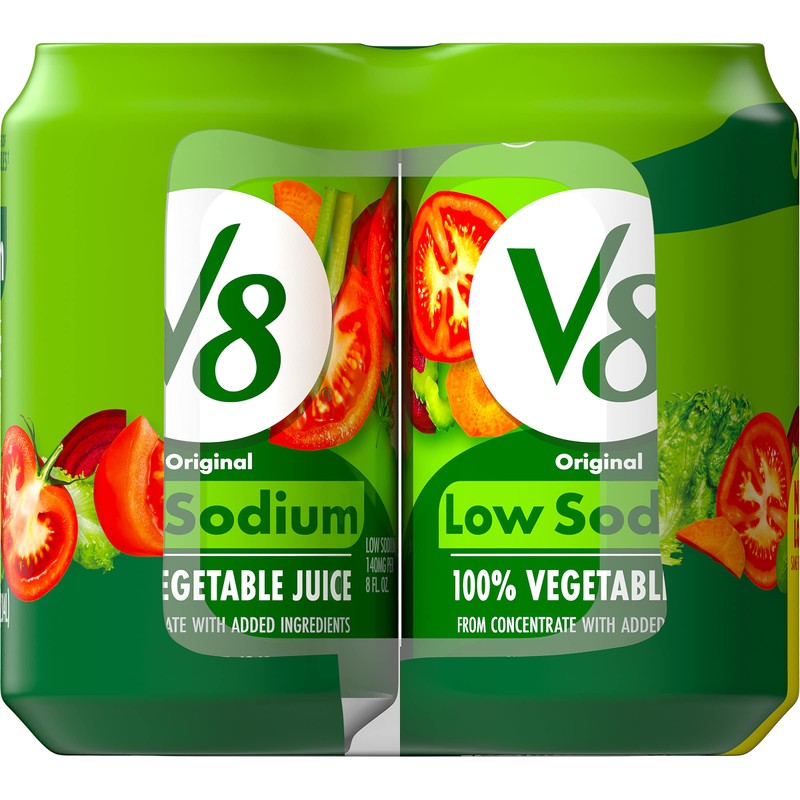 V8 Low Sodium Original 100% Vegetable Juice, Vegetable Blend with