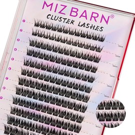 MIZ BARN False Eyelashes 144pcs Lash Extension D Curl Eyelash Clusters, 12-18mm individual Lashes Fluffy Lashes Cluster DIY at Home (D-12-18 MIX) (DIY-11 MIX)