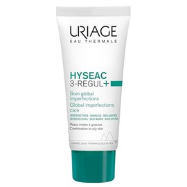 Uriage Hyseac 3-regul 40ml - Cuidado global panti-imperfecciones con ácido salicílico y AHA - Sin parabenos y oil free, no comedogénico - recomendado 
