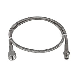FITOK PTFE-Lined SS Braided Hose 1/4 Female NPT x 1/4 Male NPT 316 SS 48 in Long