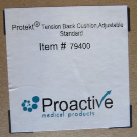Proactive Protekt Back Cushion 79004 Posture Support Wheelchair 16" x 21" x 16"