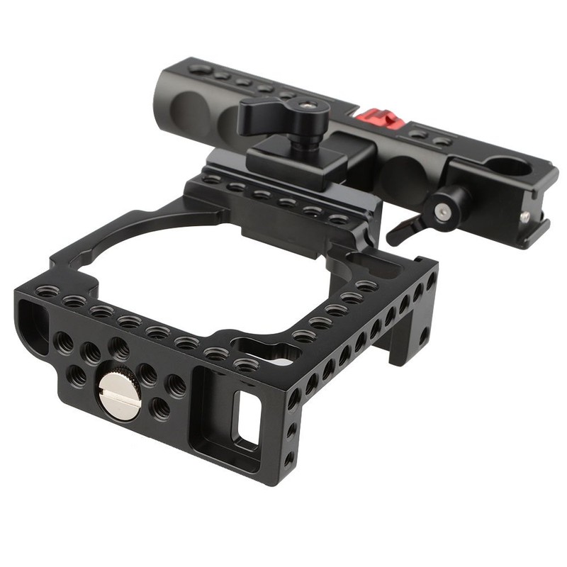 CAMVATE Camera Cage, 360 Degree Rotation, 1/4 & 3/8 Screws,