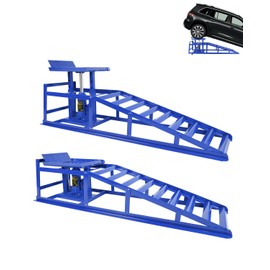 2 Pack Hydraulic Car Ramps 5T 11000lbs Low Profile Car Lift Service Ramps Truck Trailer Garage, Height Hydraulic Vehicle Ramps