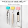 Pack of 6 Magnetic Hooks, Simple and Creative Square Hooks,