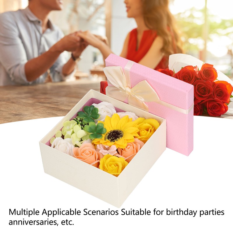 Simulation Flower Bath Soap Women Exquisite Flower Soap Gift Box