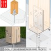 T-post holder for embedding in concrete, 90 x 60 x