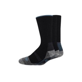Genuine Dickies Dickies Mens Black Crew Performance WoolBlend Thermal Socks 3 Pairs Shoe Sz 6-12
