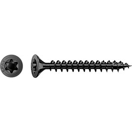 Spax Universal Screw, Countersunk Head, Black, T-Star Plus, Fully Threaded (4.5 x 40 mm, Pack of 200)