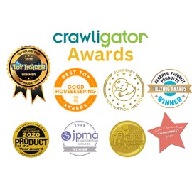 Crawligator Tummy Time Toy I Provides Mobility for Infants 4-12 Months I Early Childhood Dev (Green)