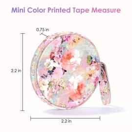Gerkia Sewing Tape Measure，Colour Printed Small Retractable Soft Measuring Tape for Tailor Cloth Fabric Body Measurements.