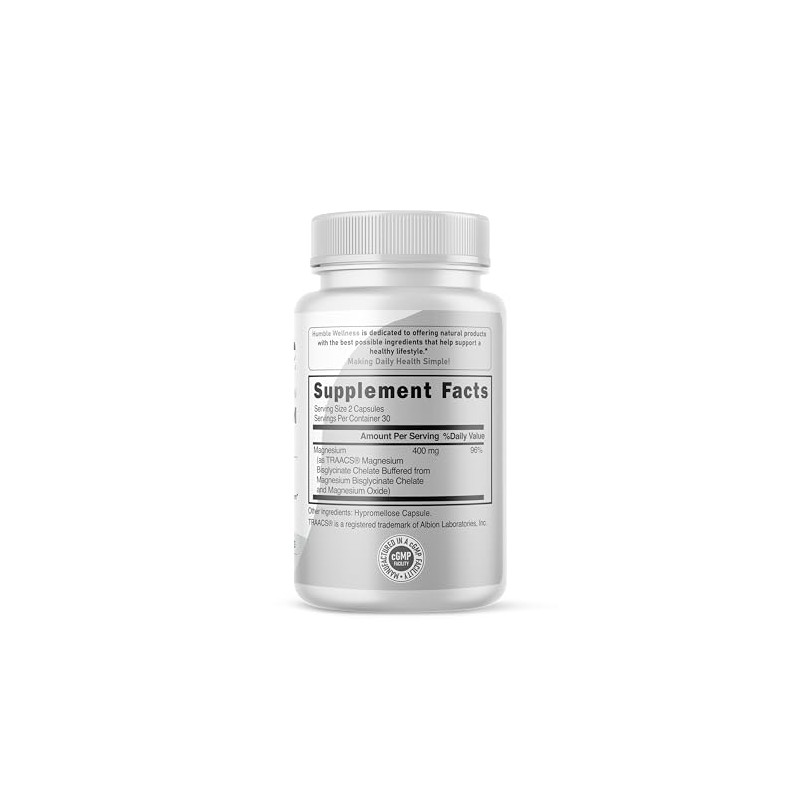 Glicinato de Magnesio para Relajación Muscular, Salud del Corazón, Nervios