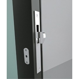 WANLIAN Pocket Door Lock with Keys,Storefront Hidden Door Lock Set,Sliding Door Locks,Concealed Swing Mortise Lock Replacement Parts,Silver,for Framed Patio/Sliding,Commercial,Interior,Window Doors