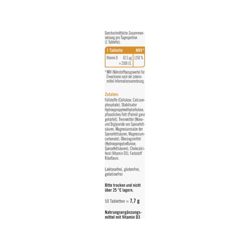 탁소피트 taxofit 비타민 D3 2500 IU 50정 Taxofit Vitamin D3