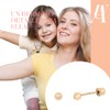 Aretes bebé oro 10 kilates dormilonas (3mm)