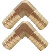 2PCS 3/4" x 3/4" Brass Hose Barb 90 Degree L-Shaped