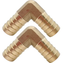 2PCS 3/4" x 3/4" Brass Hose Barb 90 Degree L-Shaped Elbow by CX WONDERLAND