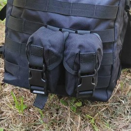 Tactical Pouch Double Frag Grenade Pouches Molle EDC Tool Pack Hunting Shooting Airsoft Small Bags (Khaki)