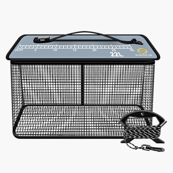 RiNan. Flooring Square/Fishing/Folding/Utilizing Bucket, Bucket, Pick, Zipper, Measure 5.6 gal