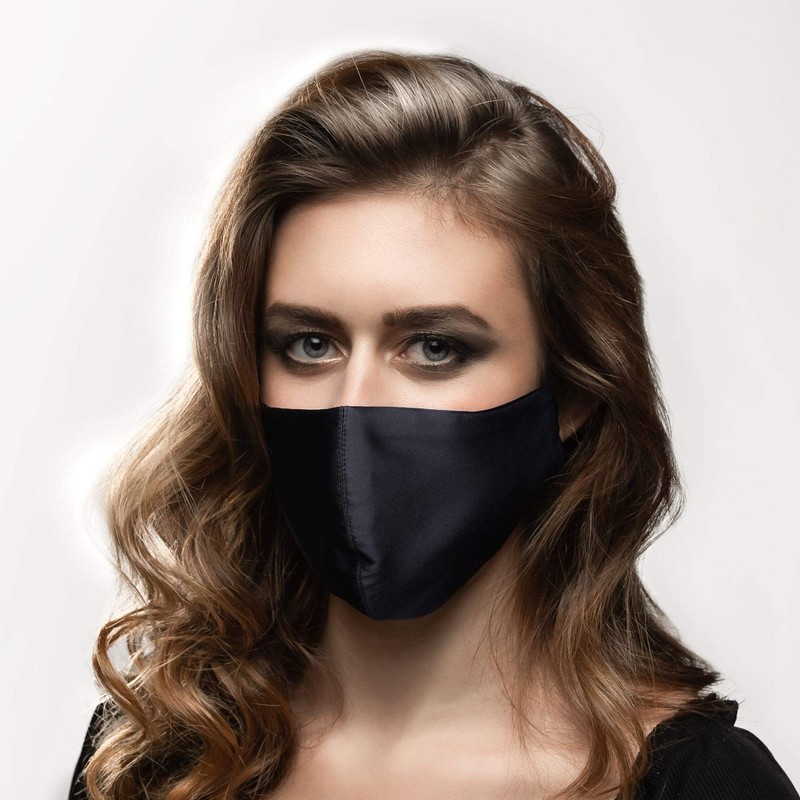 Pure Mulberry Silk Face Mask with Nose Wire 2 layers.