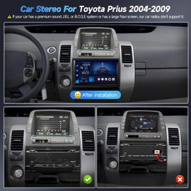 Naifay Android Car Radio for (Non J.B.L Version) Toyota Prius 2004 2005 2006 2007 2008 2009, 2G+32G 9inch Touch Screen for Toyota Prius Stereo with Carplay Android Auto Bluetooth GPS WiFi Camera MIC