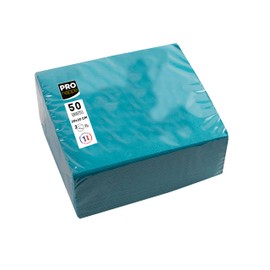 PRONAPPE - Rif. SV622028I - 50 tovaglioli da cocktail, 20 x 20 cm, carta micro-goffrata, ovatta a 2 strati, colore: turchese