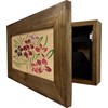 Hidden Gun Storage Cabinet with Flowers Scene - Secure Wall