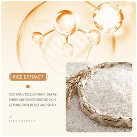 Hppsctink Reis-Extrakt, 15ml Anti-Falten-Essenz aus Reis und 50g Reis-Gesichtscreme, Nährt und repariert die Hautbarriere, Tiefgehende Hydratation, serum