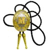 Moranse Golden Western Bolo Tie Initial Letter A to Z
