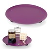 Round Decorative Tray -11 Inch Metal Candle Trays Decor for
