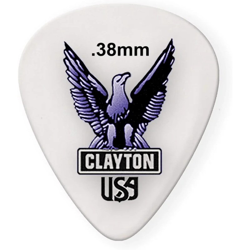Clayton Acetal Standard Guitar Picks 0.38mm 3 Picks