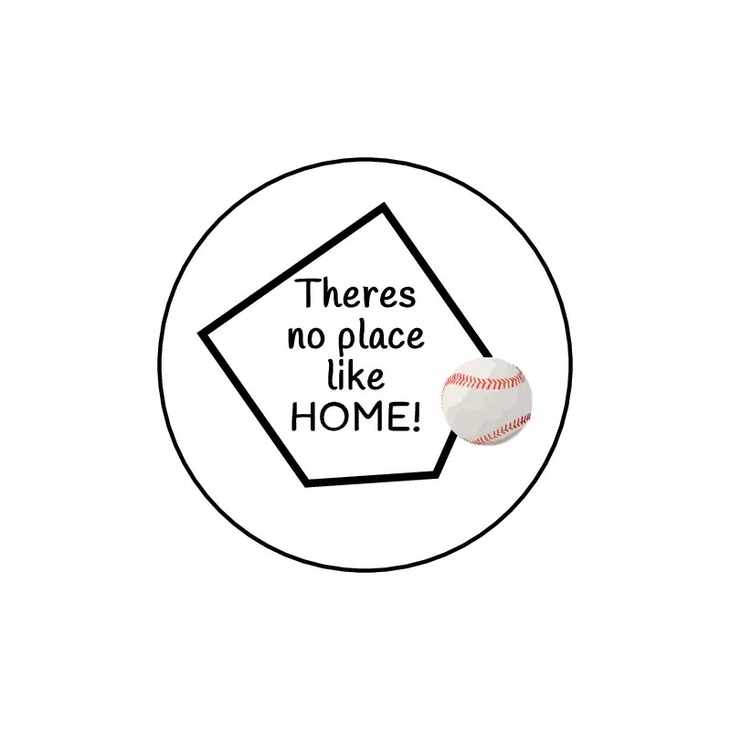 Unbranded 30 baseball stickers labels envelope seals 1.5" round