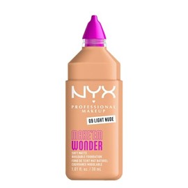 Nyx Professional Makeup, Make 'Em Wonder, Base de Maquillaje para Rostro, Acabado Mate y Resistente al agua con Fórmula Vegana, Tono Light Nude (Medio