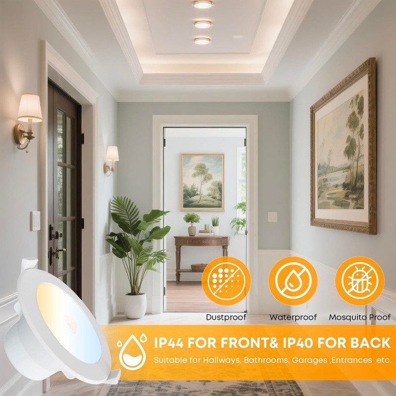 LED Motion Sensor Ceiling Light, 9W IP44 Waterproof Downlight with