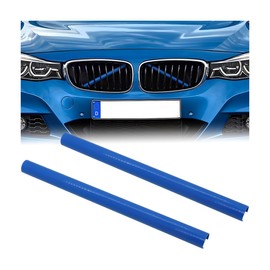 JNNJ Pack of 2 Radiator Grill Trim Strips, Grill Strip Insert Trim, Front Grill Insert V Struts, Car Grill Insert Radiator Grill Trim Accessories (Blue)