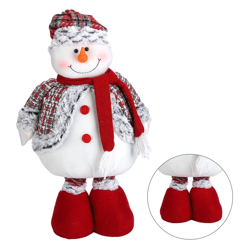 Retractable Standing Snowman Doll Toy Christmas Decoration for Birthday Festival