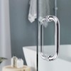 Ranbo Polished Chrome 6" （CTC） Tubular Back-to-Back Shower Door Handle，3/4"
