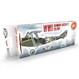AK Interactive Acrylics 3Gen Aircraft Set AK11710 WWI German Aircraft Colors Set 3G (8x17ml)
