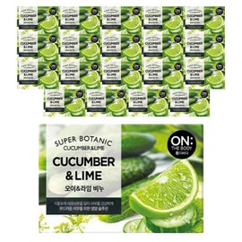 On the Body Super Botanic Soap Cucumber and Lime Fragrance, 80g, 20 Pieces / 온더바디 수퍼보타닉 비누 오이 앤드 라임향, 80g, 20개입
