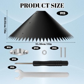 Squirrel Baffle for Bird Feeders, Wrap Around Squirrel Deterrent for Poles, Includes Screwdriver, Wrench, Screws, Nuts, Rat Proof Bird Feeder Accessory, Proof Bird Feeders UK