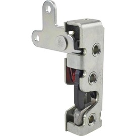 Speedway Motors Universal Slim-Line Bear Jaw Left Door Latch, Zinc Plated Steel Two-Stage Design for Small Car Doors, Works with Standard or Suicide Door Installations