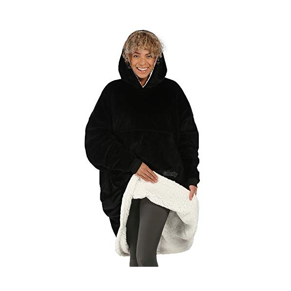 THE COMFY Original | Oversized Microfiber & Sherpa Wearable Blanket,