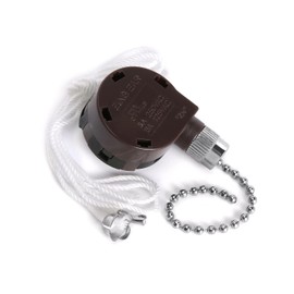 Ceiling Fan Switch Set Zing Ear ZE-268S5 4 Speed 5 Wire Pull Chain Ceiling Fan Switch Speed Control Switch with Rope for Ceiling Fans, Wall Lamps, Cabinet Light, Nickel