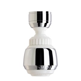 Siroflex 2505/50S Sirius Aerator Shower Aerator Kitchen Tap Made in Italy Chrome White Aerator with Pivoting Extension Aerator for Water-Saving Fittings and Filters