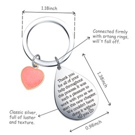 UIEOA Coworker Retirement Gifts For Women Men Employee Appreciation Gifts Colleague Leaving Jewelry, Going Away Goodbye Farewell Keychain For Colleague Jewelry, Work Friendship Keychain