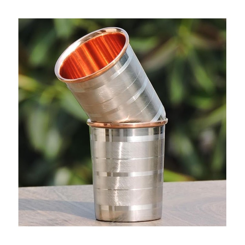 ANCIENTIMPEX Set of 2 Outer Stainless Steel and Inner Pure
