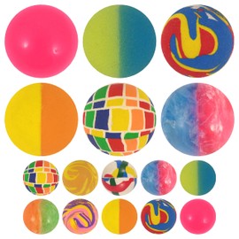 6 x Bouncy Balls for Children, Large, 45 mm Bouncy Balls, XXL, Colourful, Perfect Party Favours and Party Bags for Children's Birthday, Christmas, Advent Calendar, Pinata, for Boys and Girls, Bounce