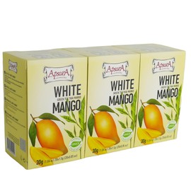 Apsara Premium White Mango Tea, Set of 3 (60 Tea Bags), Green Tea and White Tea Very Fragrant with Fruity Note, Wonderful White Tea and Green Tea Combination Bags